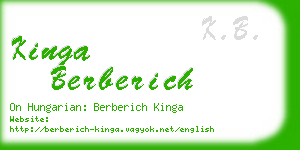 kinga berberich business card